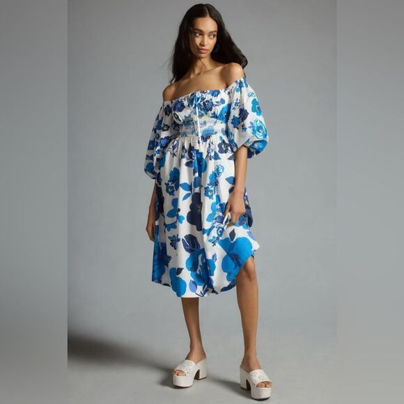 Anthropologie Plenty by Tracy Reese Smocked Floral Dress NWT - Picture 1 of 15